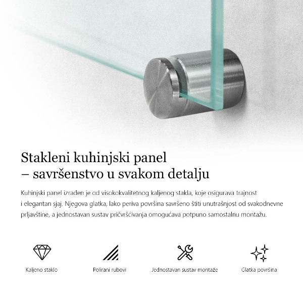 Spritzschutz für die Küche transparent 140x70 cm