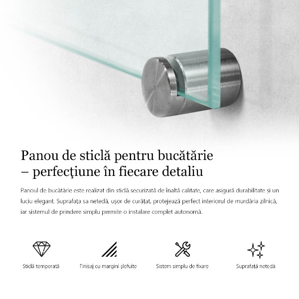 Spritzschutz für die Küche transparent 140x70 cm