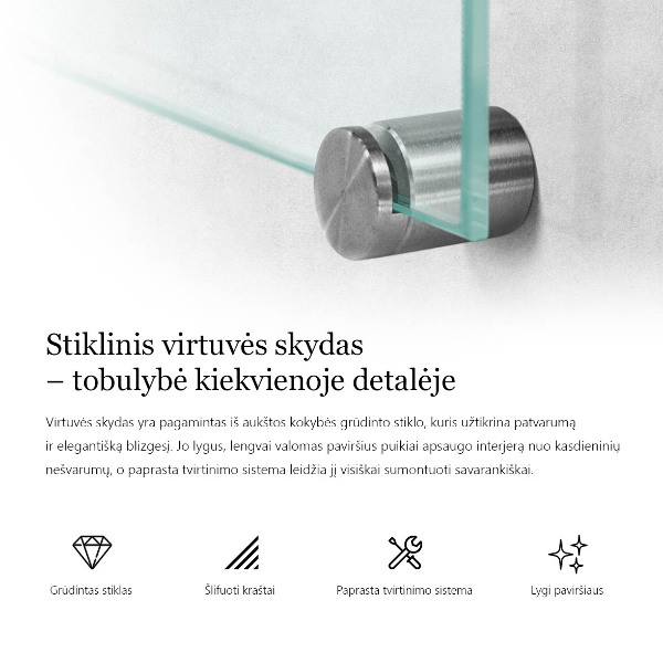 Küchenrückwand transparent 80x60 cm