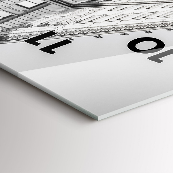 Vertikale Uhr mit motiv Manhattan und Taxis