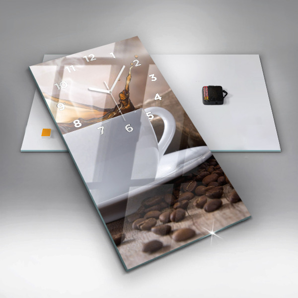 Vertikale Uhr mit motiv Eine Tasse Kaffee