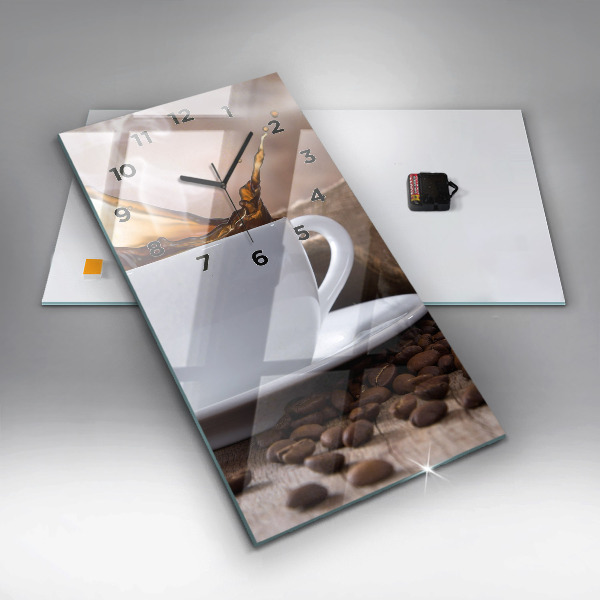 Vertikale Uhr mit motiv Eine Tasse Kaffee