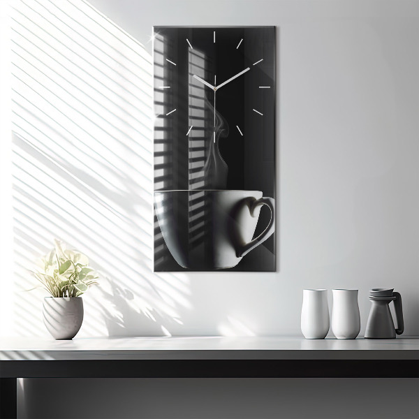 Vertikale Uhr mit motiv Tasse Kaffee
