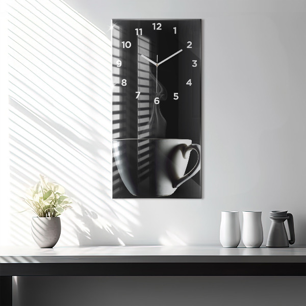 Vertikale Uhr mit motiv Tasse Kaffee