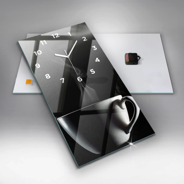 Vertikale Uhr mit motiv Tasse Kaffee