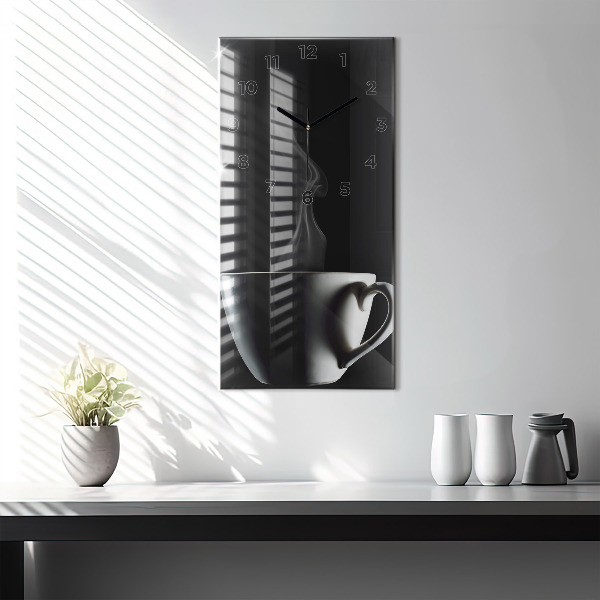 Vertikale Uhr mit motiv Tasse Kaffee