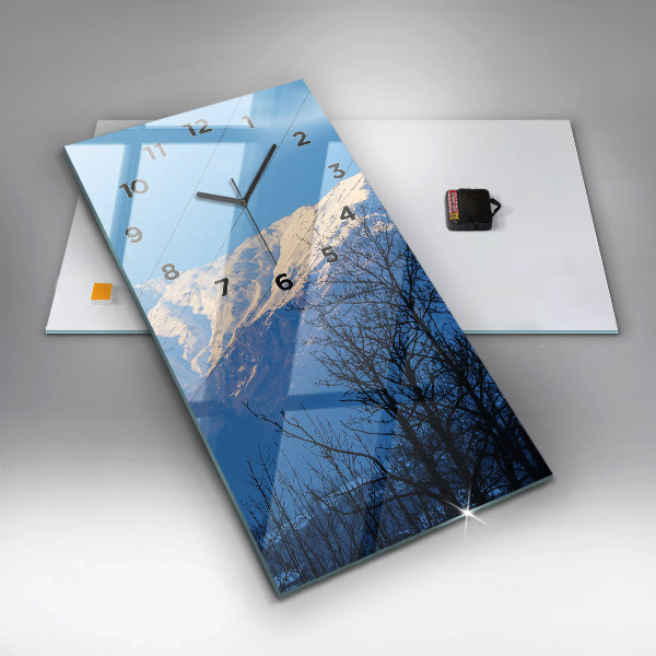 Vertikale Uhr mit motiv Aussicht auf die Berge