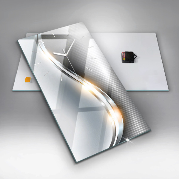 Vertikale Uhr Metallische Abstraktion