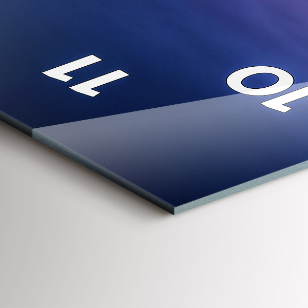 Vertikale Uhr mit motiv New York und der Sonnenuntergang