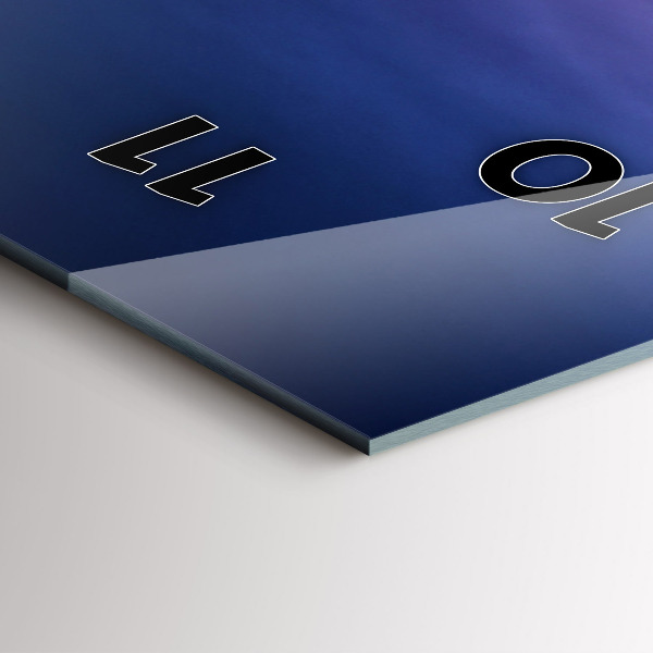 Vertikale Uhr mit motiv New York und der Sonnenuntergang