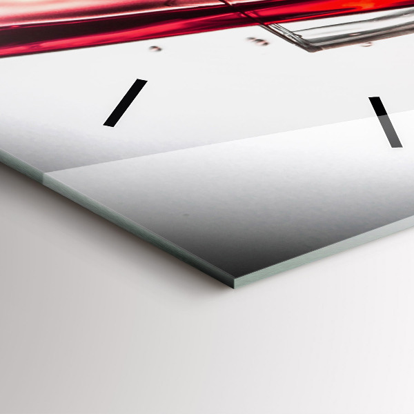 Vertikale Uhr mit motiv Weinglas