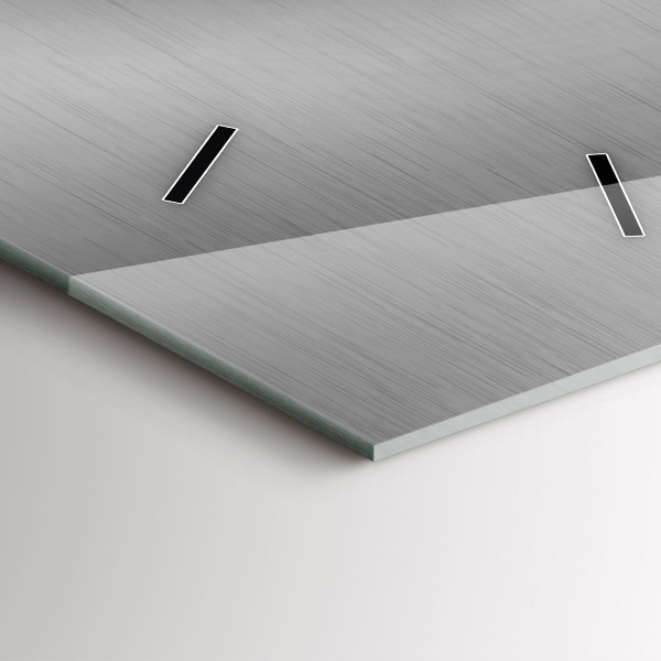 Vertikale Uhr mit motiv Graues Metall Abstraktion