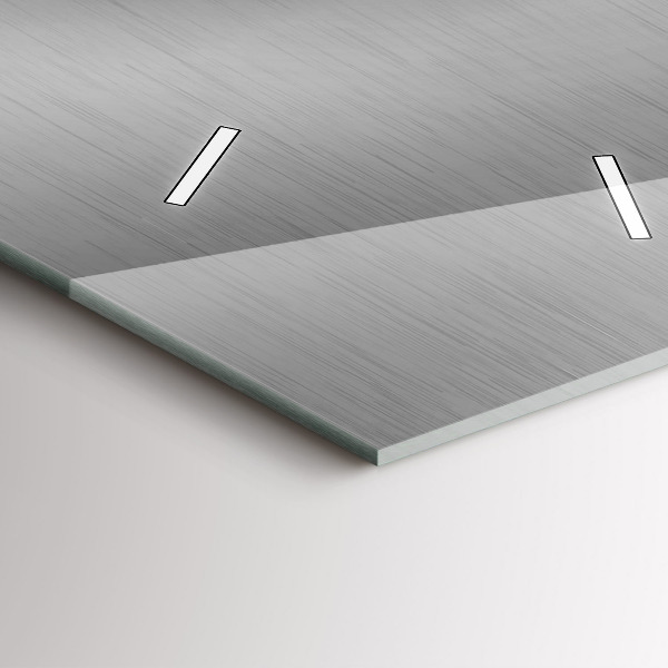 Vertikale Uhr mit motiv Graues Metall Abstraktion
