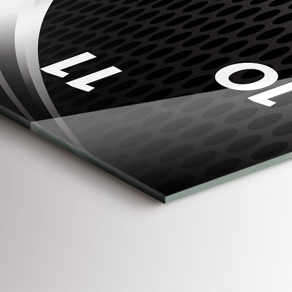 Vertikale Uhr mit motiv Schwarzes Metall Abstraktion