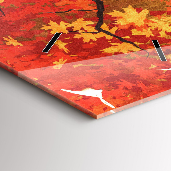 Vertikale Uhr Braut im Herbst