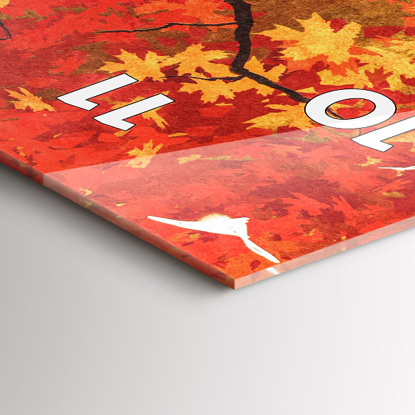 Vertikale Uhr Braut im Herbst