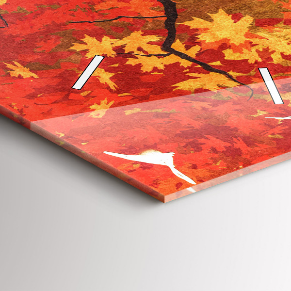 Vertikale Uhr Braut im Herbst