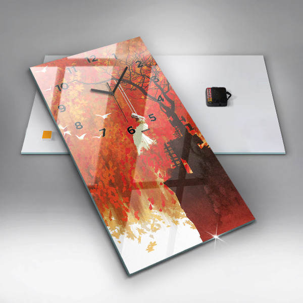 Vertikale Uhr Braut im Herbst