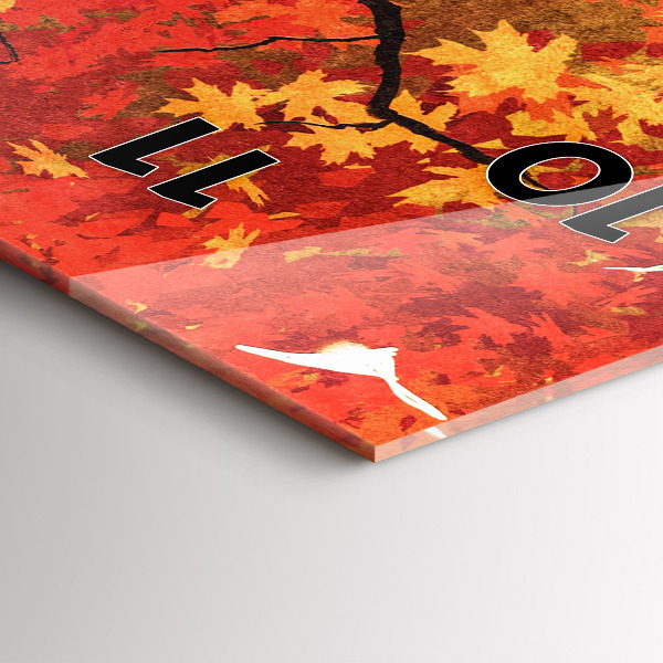 Vertikale Uhr Braut im Herbst