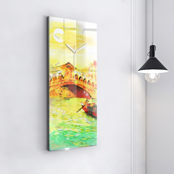 Vertikale Uhr mit motiv Rialtobrücke in Venedig