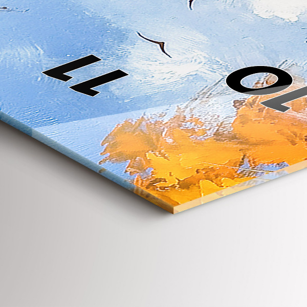 Vertikale Uhr Herbstlandschaft mit Fluss