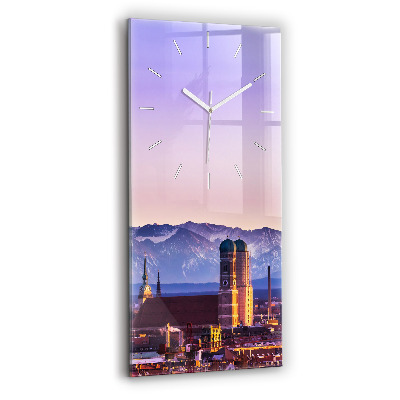 Vertikale Uhr mit motiv Deutsche Alpen München