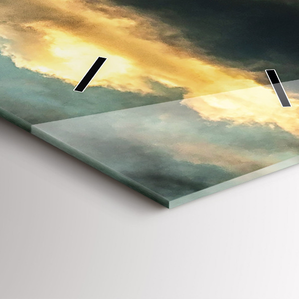 Vertikale Uhr mit motiv Ballonfahrt in den Wolken