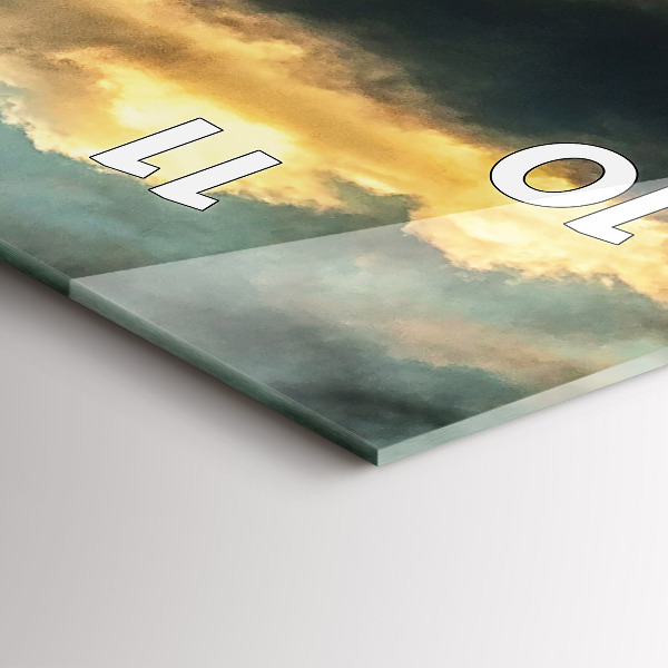 Vertikale Uhr mit motiv Ballonfahrt in den Wolken