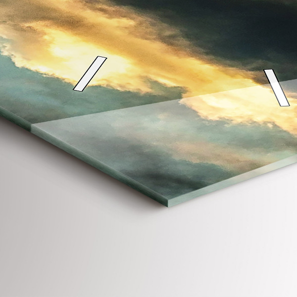 Vertikale Uhr mit motiv Ballonfahrt in den Wolken