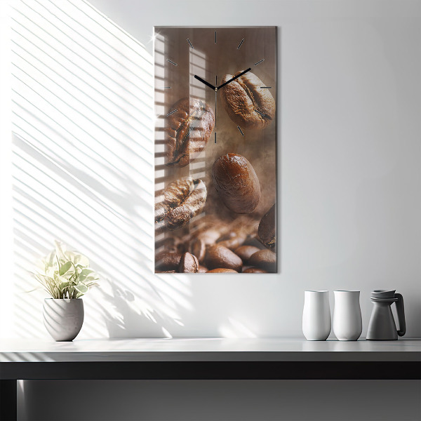 Vertikale Uhr mit motiv Kaffeebohnen