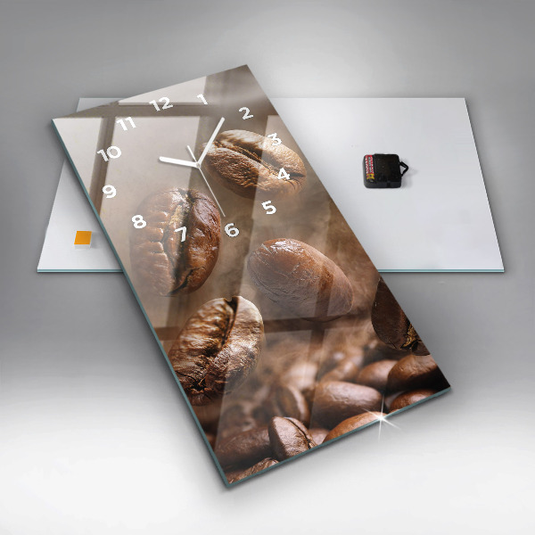 Vertikale Uhr mit motiv Kaffeebohnen