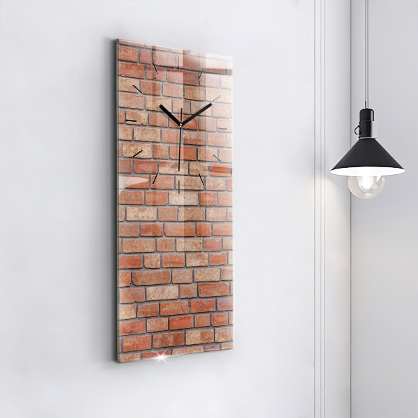 Vertikale Uhr mit motiv Backsteinmauer