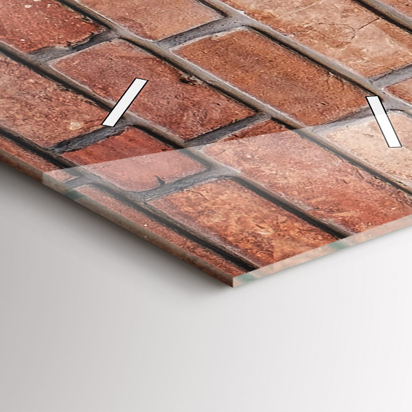 Vertikale Uhr mit motiv Backsteinmauer