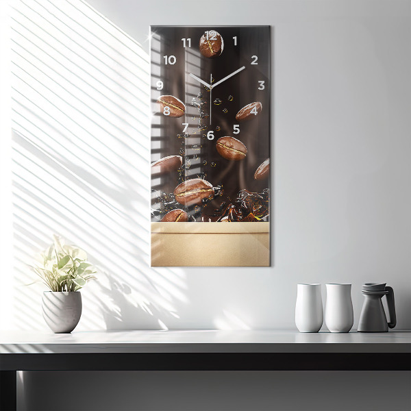 Vertikale Uhr mit motiv Heißer Kaffee