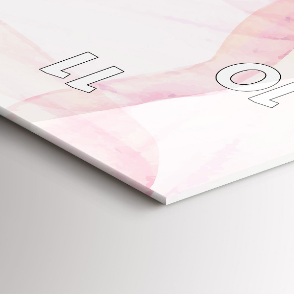 Vertikale Uhr Aquarellierte Blütenblätter