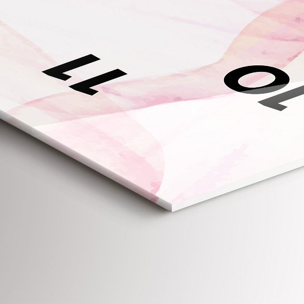 Vertikale Uhr Aquarellierte Blütenblätter