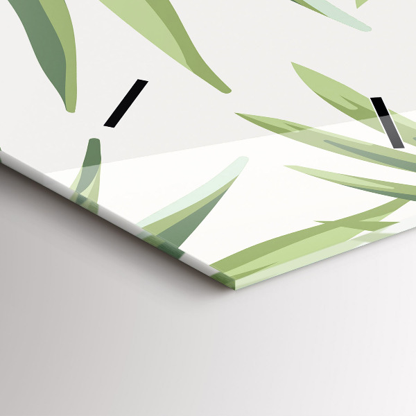 Vertikale Uhr mit motiv Tropisches Muster