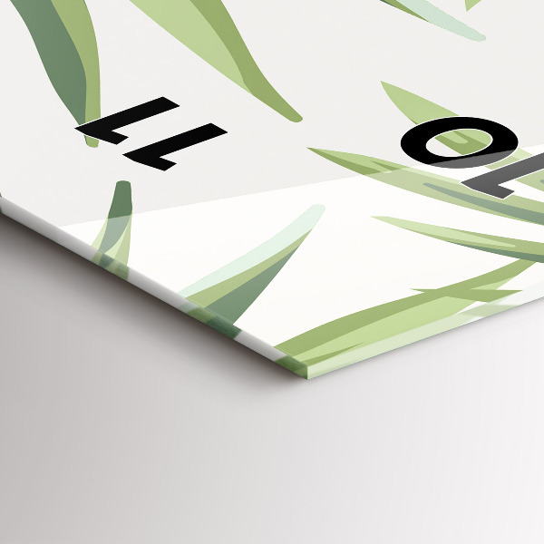 Vertikale Uhr mit motiv Tropisches Muster