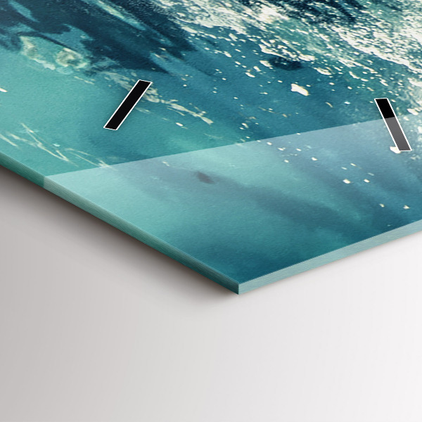 Vertikale Uhr mit motiv Schwimmender Elefant im Ozean