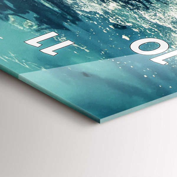 Vertikale Uhr mit motiv Schwimmender Elefant im Ozean