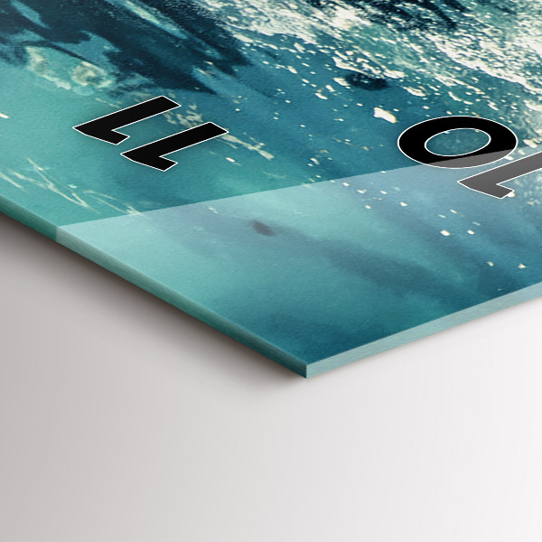 Vertikale Uhr mit motiv Schwimmender Elefant im Ozean