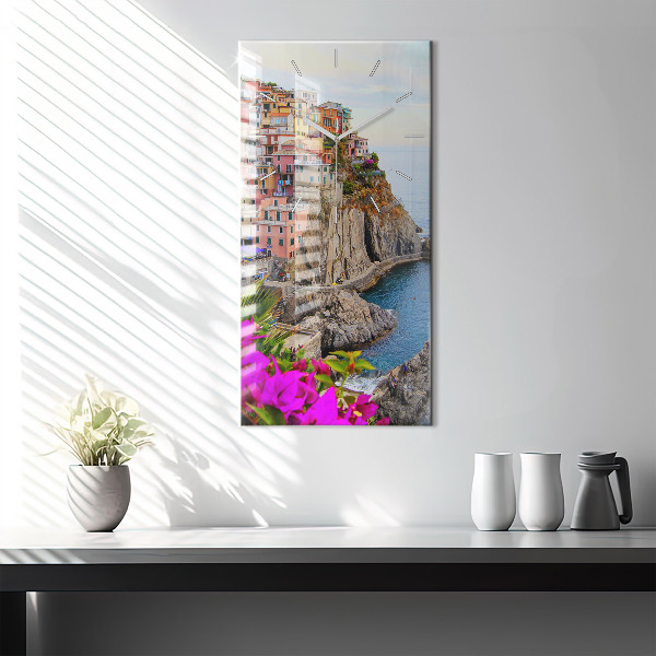 Vertikale Uhr mit motiv Cinque Terre Küste