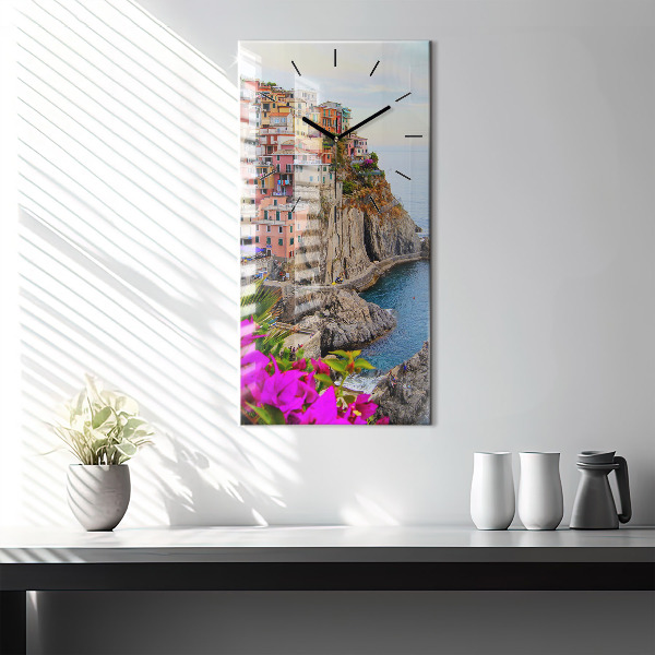 Vertikale Uhr mit motiv Cinque Terre Küste