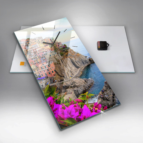 Vertikale Uhr mit motiv Cinque Terre Küste