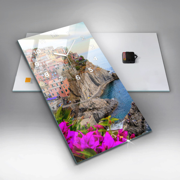 Vertikale Uhr mit motiv Cinque Terre Küste