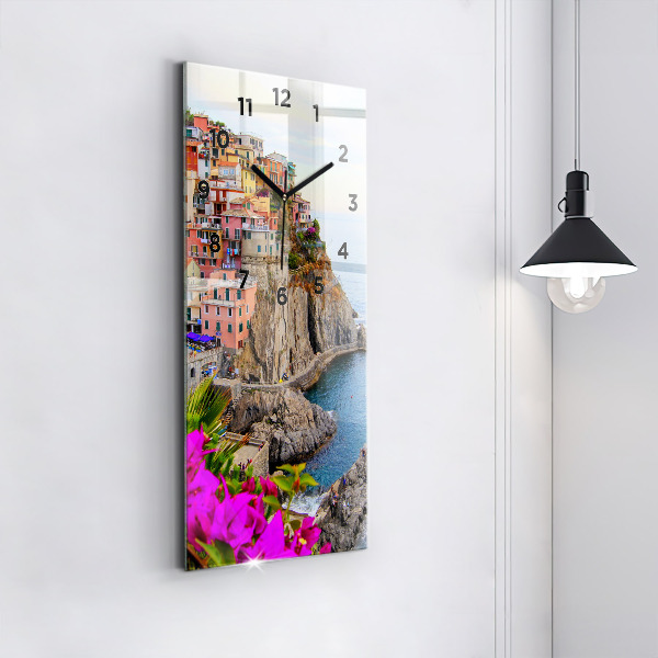 Vertikale Uhr mit motiv Cinque Terre Küste
