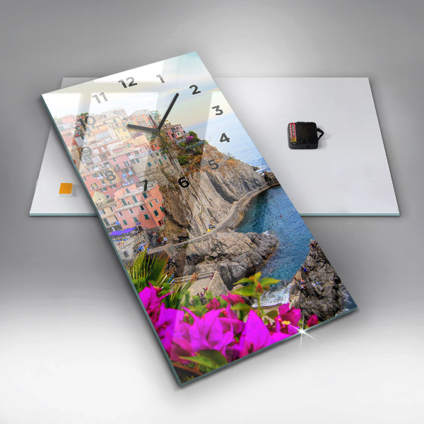Vertikale Uhr mit motiv Cinque Terre Küste