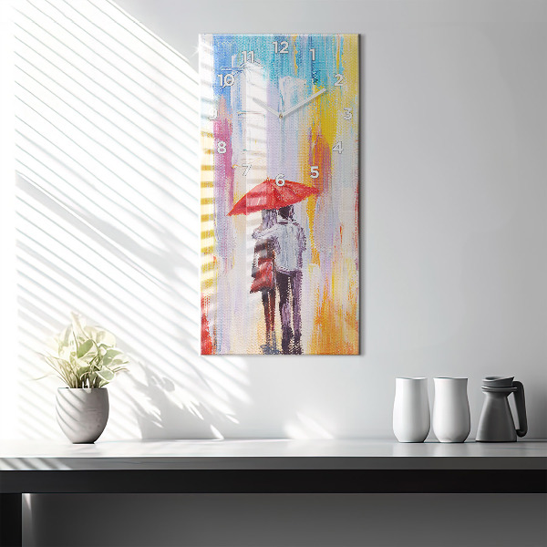 Vertikale Uhr Pärchen im Regen