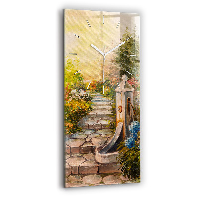 Vertikale Uhr Ölkomposition in einem Wald