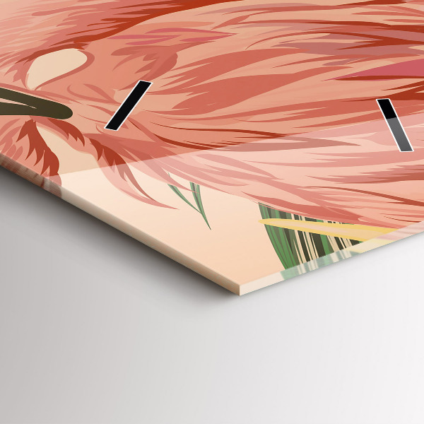 Vertikale Uhr Tropische Palmenblätter